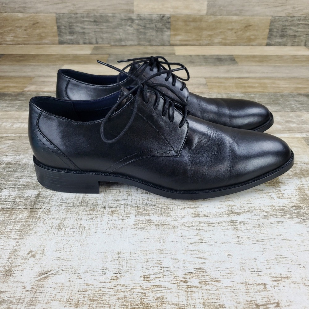 Cole Haan Hawthorne Mens Oxford Shoes Sz 11.5 M Black Leather Lace Up Plain Toe